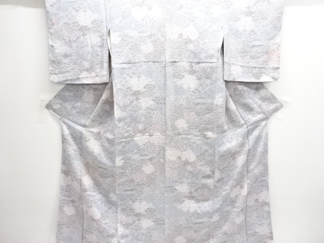JAPANESE KIMONO / KOMON / CHIRIMEN / HOUSE SCENERY & TREE